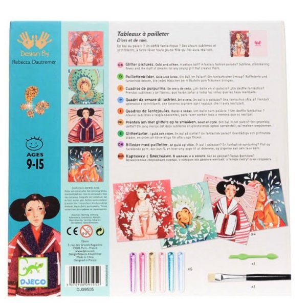 Set artistico GLITTER BOARDS Gold and silken Djeco