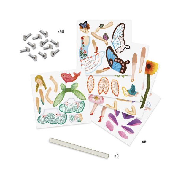 Set artistico marionette di carta Fate Djeco