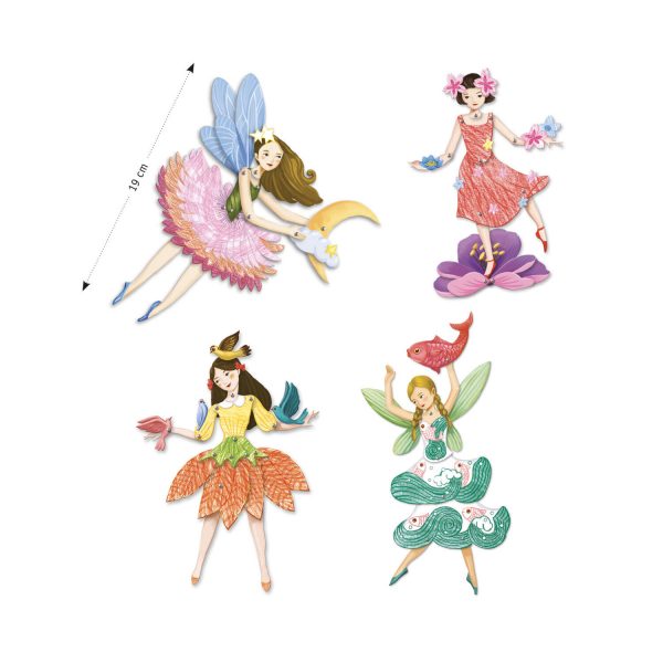 Set artistico marionette di carta Fate Djeco