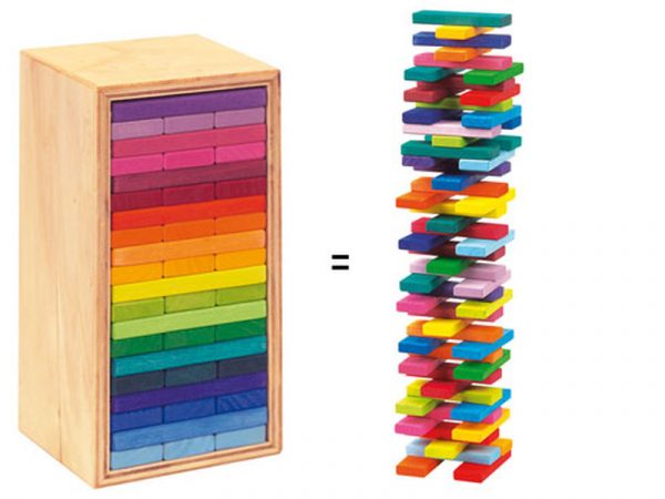 Torre listelli arcobaleno 60 pezzi Gluckskafer