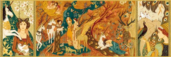 Puzzle Gallery Unicorn garden 500 pezzi Djeco