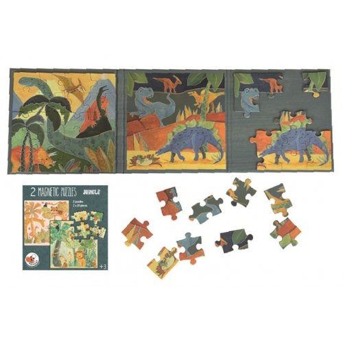 Cartella 2 puzzle magnetico da viaggio Dinosauri Egmont Toys