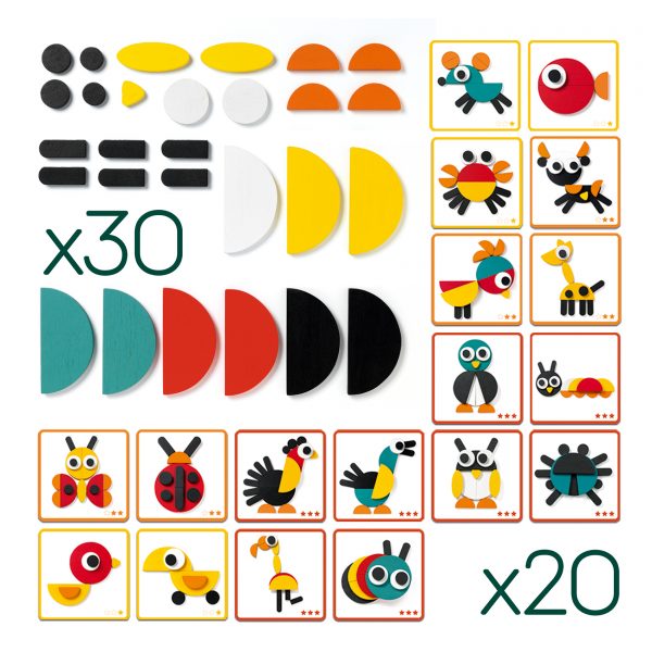 Gioco Composizione ZE GEOANIMO BLOCKS Djeco