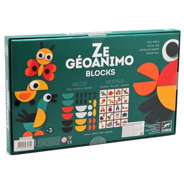 Gioco Composizione ZE GEOANIMO BLOCKS Djeco