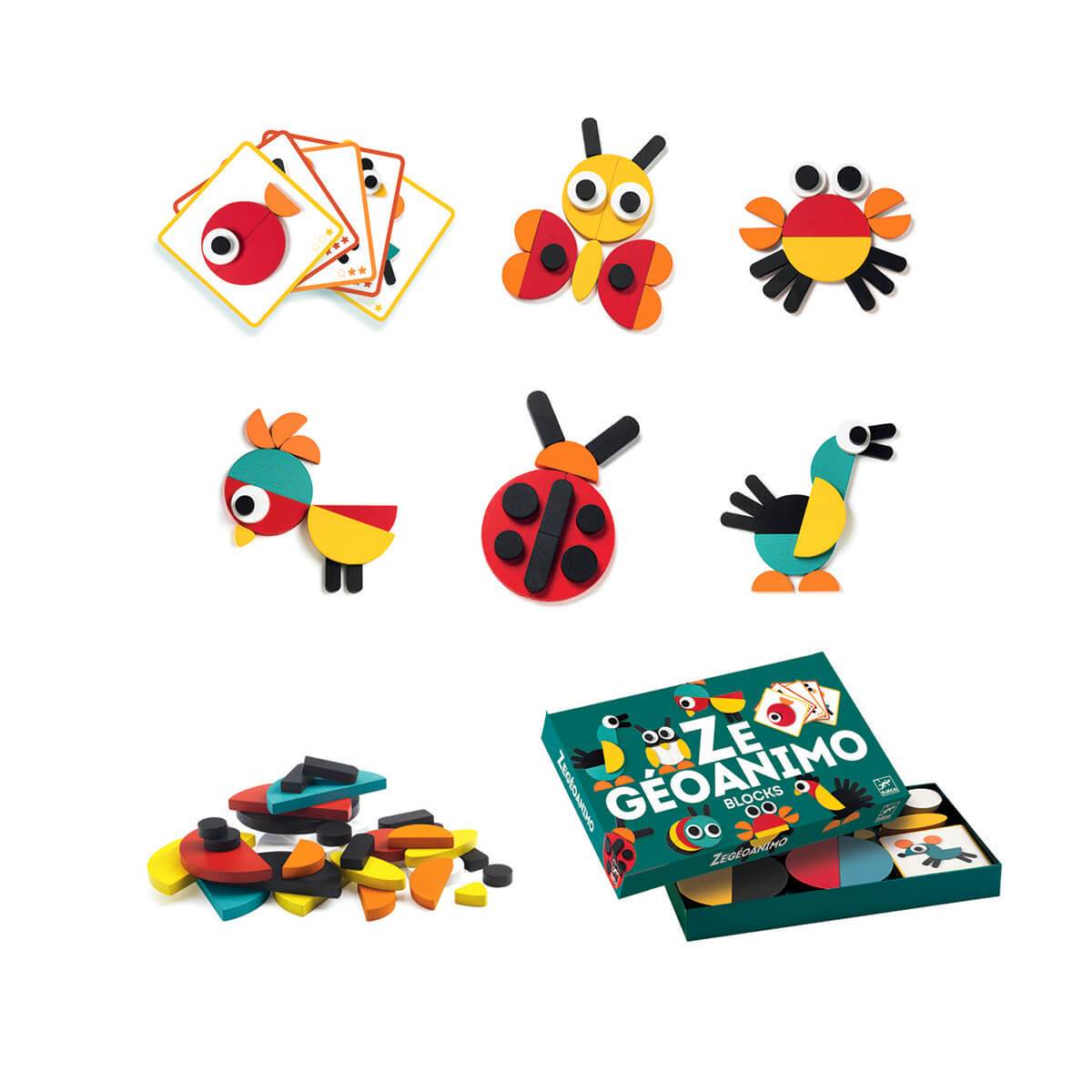 Gioco magnetico forme e animali Géoforme Basique Djeco - Babookidsdesign