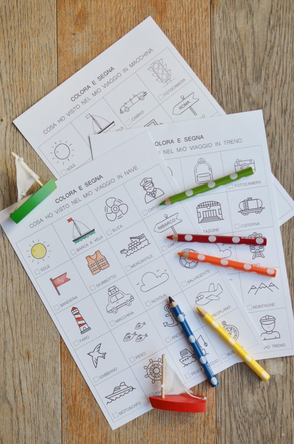 Carte apprendimento Baboo in viaggio 48 mini carte ITA-ENG in valigia + 10 schede attività + diario di viaggio