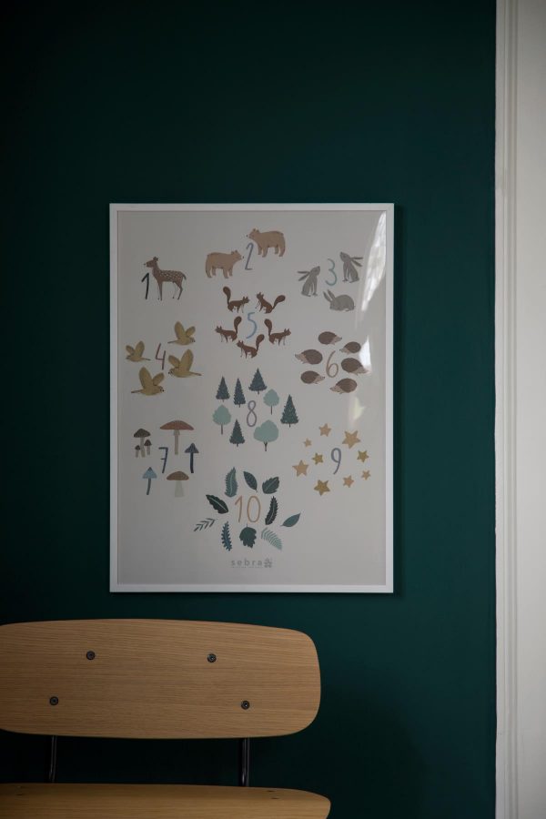 Poster dei numeri 1-10 Nel bosco Sebra
