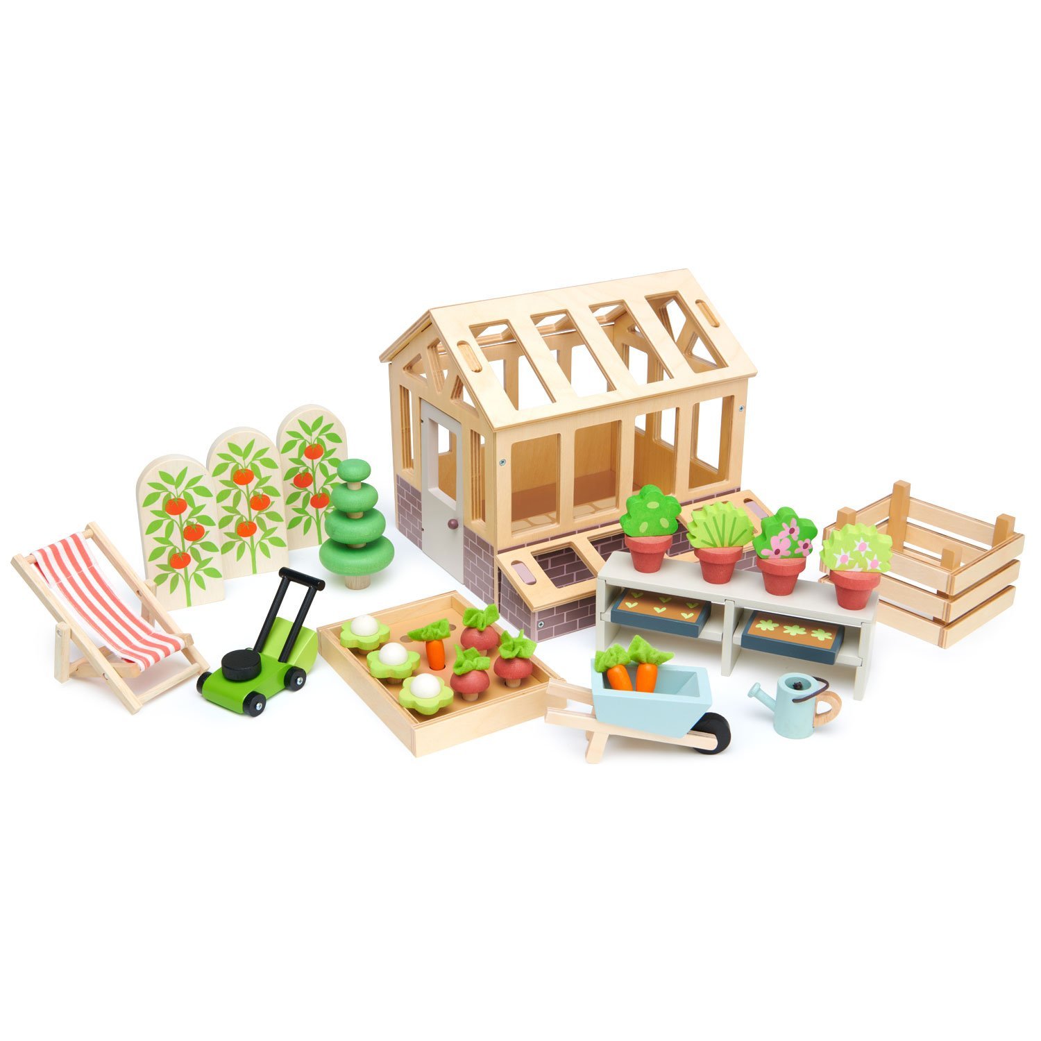 Kit di giocattoli da giardino Montessori con carriola e kit di attrezzi
