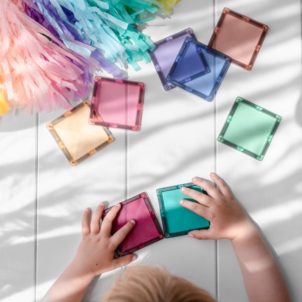 Connetix tiles costruzioni magnetiche 202 Pezzi Pastel Mega Pack + CARTE
