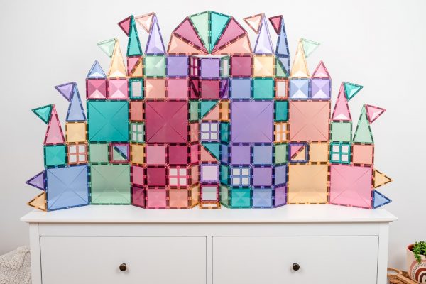 Connetix tiles costruzioni magnetiche 202 Pezzi Pastel Mega Pack + CARTE