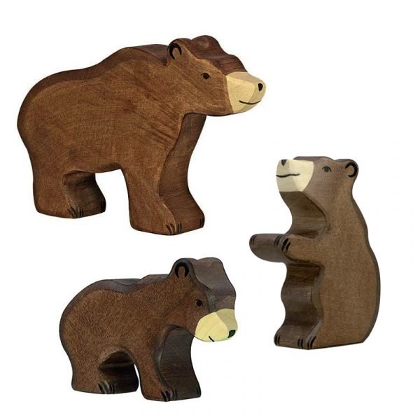 Figure legno famiglia orso - Holztiger
