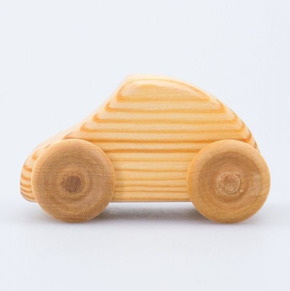 Mini auto fiat legno massello Drei Blatter