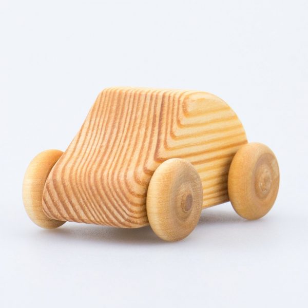 Mini auto fiat legno massello Drei Blatter