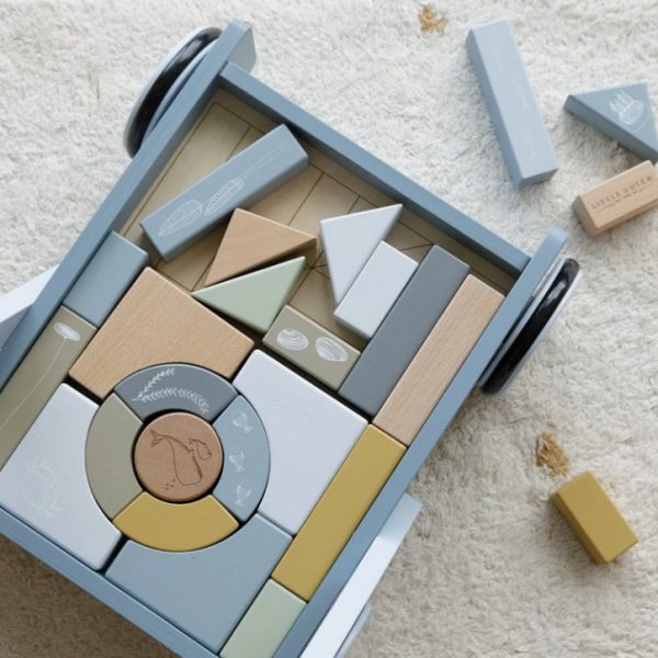 Carretto primi passi + set costruzioni Ocean Little Dutch