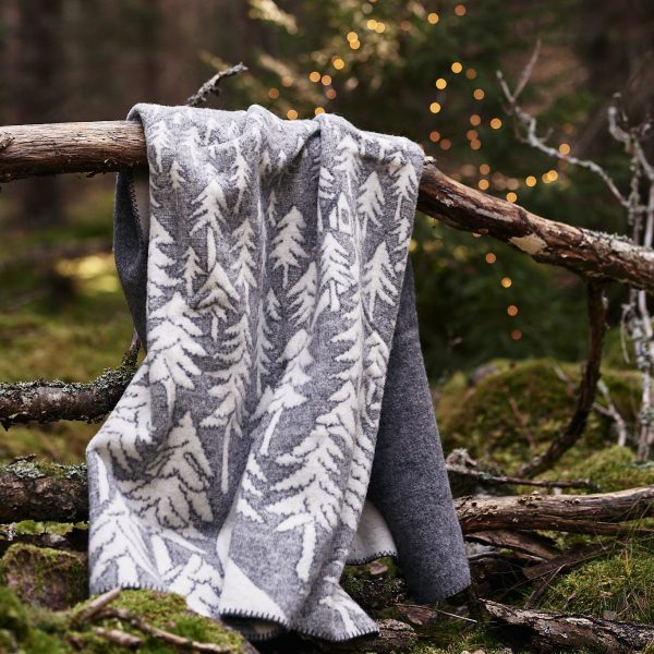 Coperta pura lana House in the forest brown Klippan