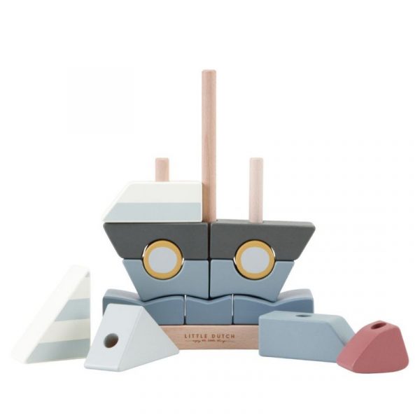 Gioco impilabile Sailboat blue Little Dutch