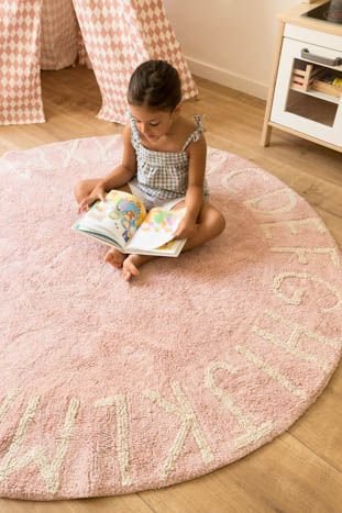 Tappeto lavabile Round ABC Vintage Nude Lorena Canals - Babookidsdesign