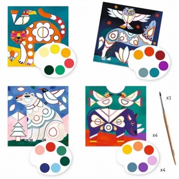 Set artistico Carte da colorare Le bestiaire Djeco