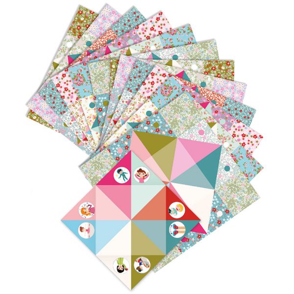 Set artistico Carte gioco origami indovino fiori Djeco
