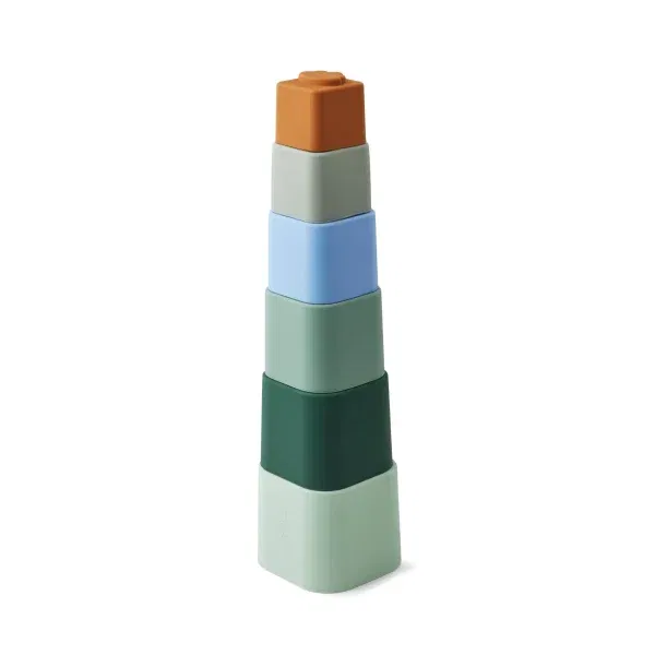 Cubi impilabili silicone Zuzu dove blue mix LIEWOOD