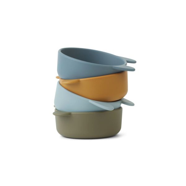 Set 4 ciotole silicone Iggy golden caramel LIEWOOD