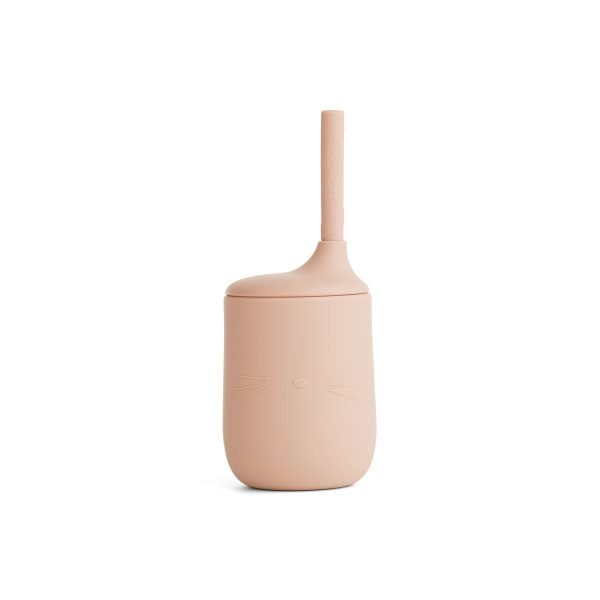Bicchiere con cannuccia Sippy cup cat rose LIEWOOD