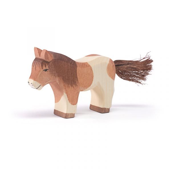Figura legno Pony Shetland in piedi - Ostheimer