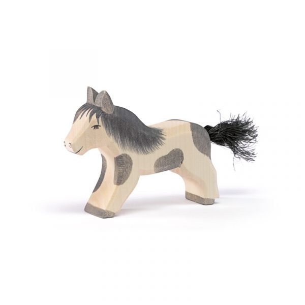 Figura legno Pony Shetland che corre - Ostheimer