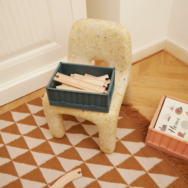 Set 2 contenitori giochi impilabili S blue LIEWOOD