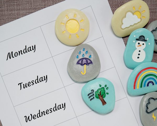 Set 10 pietre tattili Meteo Yellow Door