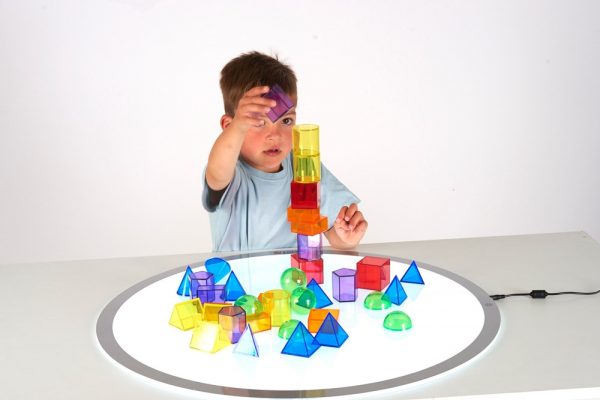 Set 12 forme solide traslucide Geometric shapes Tickit
