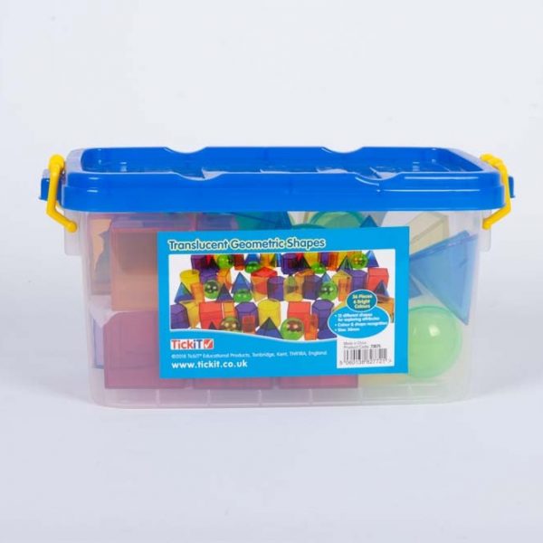 Set 12 forme solide traslucide Geometric shapes Tickit