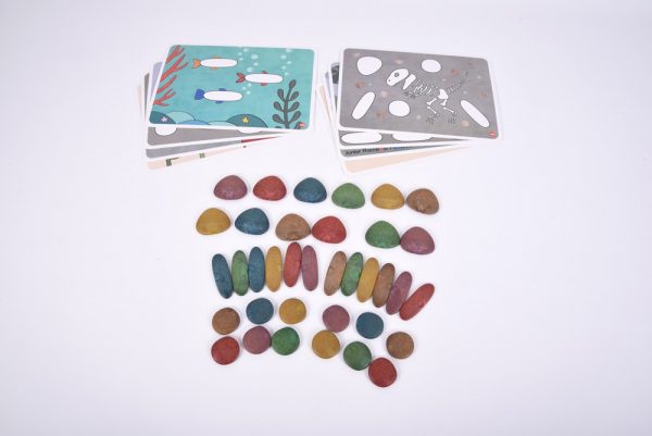 Set 36 ciottoli ecologici Junior Rainbow Pebbles® Tickit