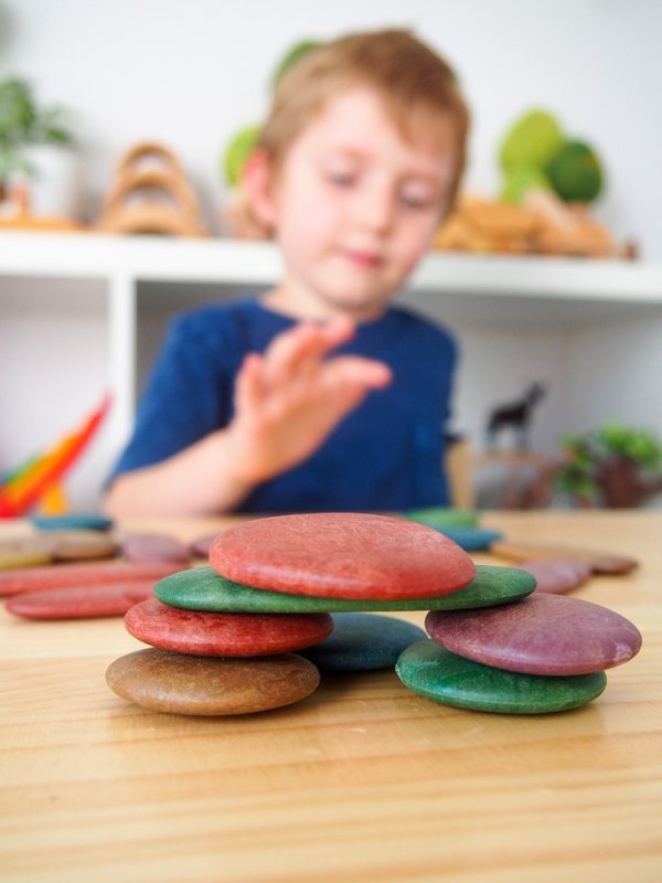 Set 36 ciottoli ecologici Junior Rainbow Pebbles® Tickit