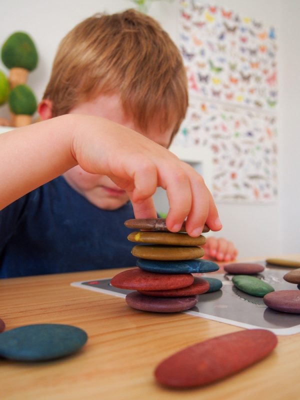 Set 36 ciottoli ecologici Junior Rainbow Pebbles® Tickit