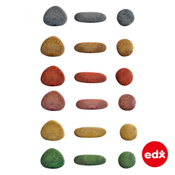 Set 36 ciottoli ecologici Junior Rainbow Pebbles® Tickit