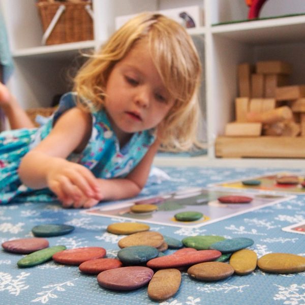 Set 36 ciottoli ecologici Junior Rainbow Pebbles® Tickit