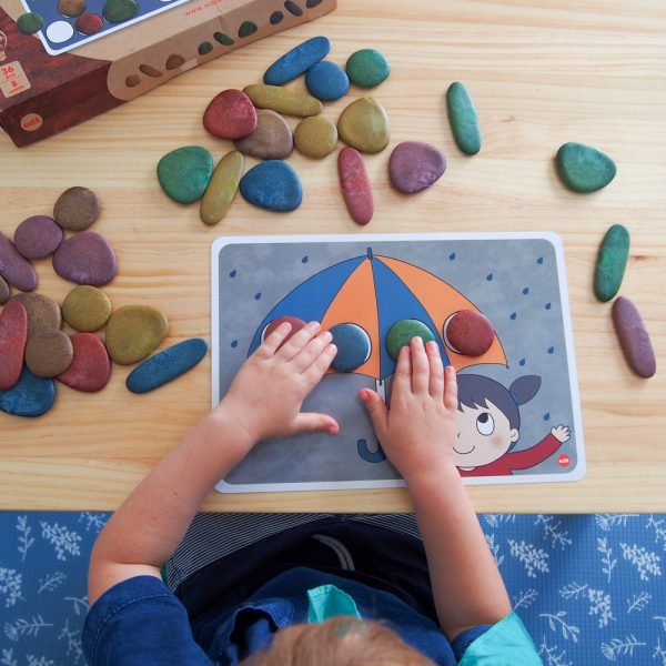 Set 36 ciottoli ecologici Junior Rainbow Pebbles® Tickit