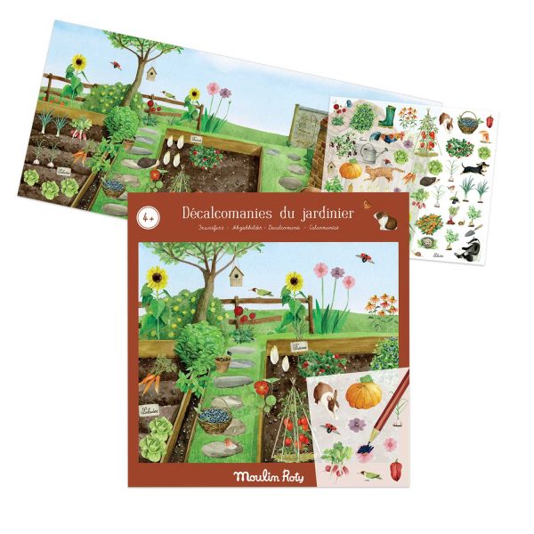 Decalcomanie trasferelli Il giardiniere Le Jardin Moulin Roty