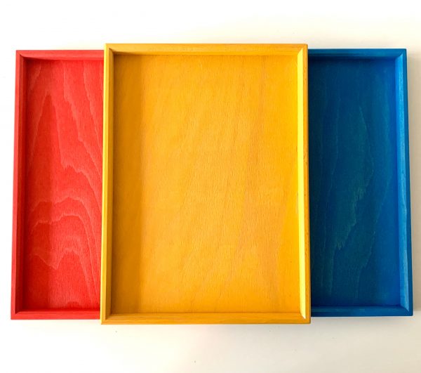 Vassoi gioco attività 6 colori arcobaleno 24 x 34 cm Bauspiel