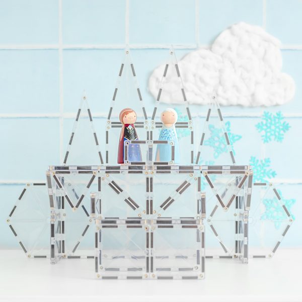 Connetix tiles costruzioni magnetiche 34 Pezzi Clear Pack
