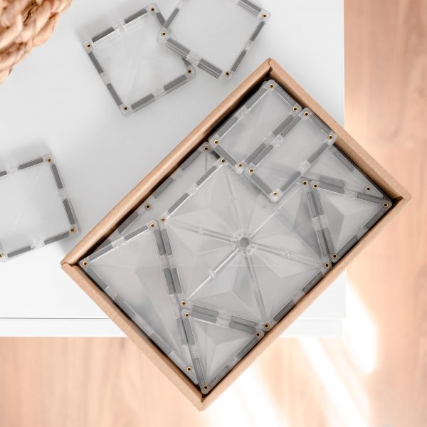 Connetix tiles costruzioni magnetiche 34 Pezzi Clear Pack