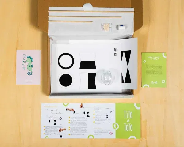 Set 2 kit creativi giostrine Montessori Munari + Ottaedri