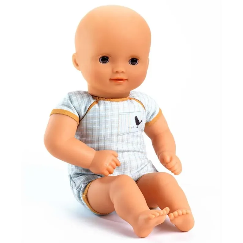 Djeco Culla per Bambola Pomea in Cotone - 36x22x10cm - Include Cuscino e  Copertina unisex (bambini)