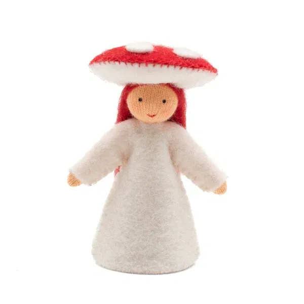 Figura Waldorf Fata fungo rosso Ambro-dolls 41