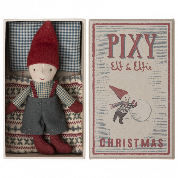 Pupazzo folletto Pixi Elf in box 14 cm Maileg