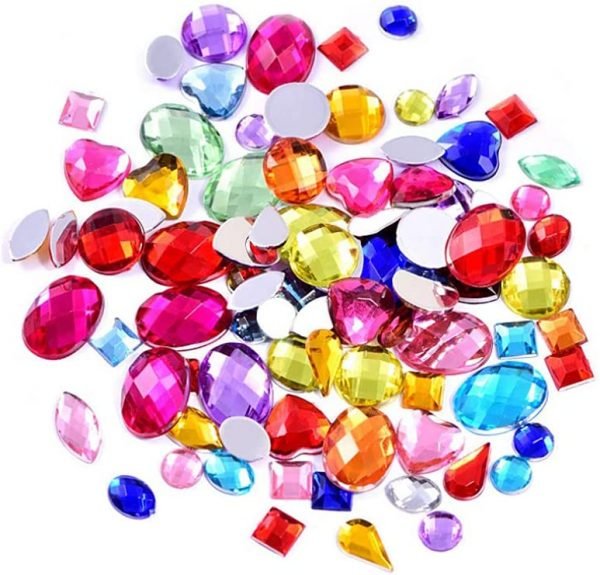 Set craft 200 mini gemme colorate