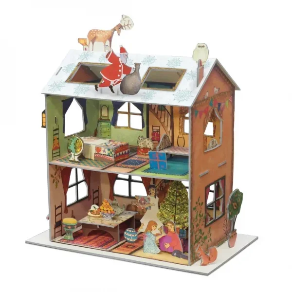 Calendario dell'Avvento da costruire 3D Casa a Natale Roger La Borde