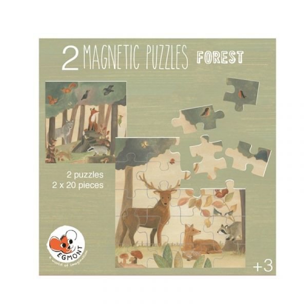 Cartella 2 puzzle magnetici da viaggio Forest Egmont Toys