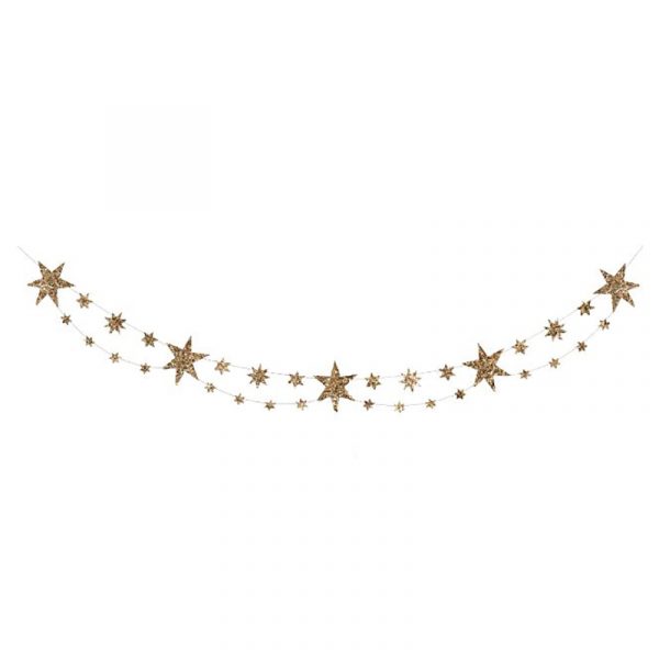 Ghirlanda di stelle glitter oro MeriMeri